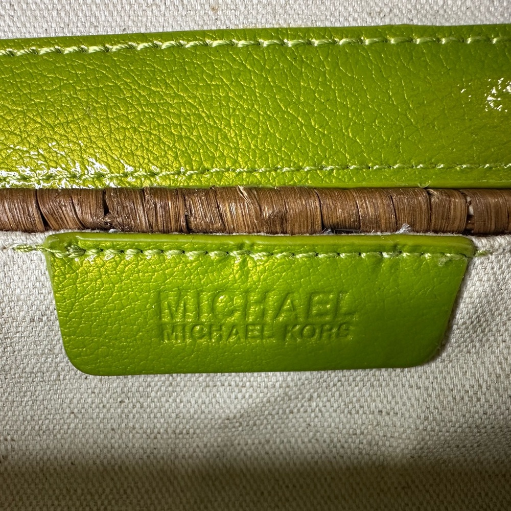 Michael Kors Green and Brown Wicker Bag - Picture 4 of 7